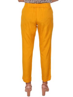 elasticated waist flat front trouser - 15952577 - Standard Image - 3