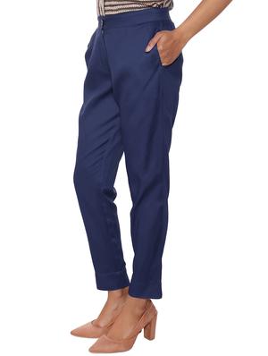 elasticated waist flat front trouser - 15952578 - Standard Image - 2
