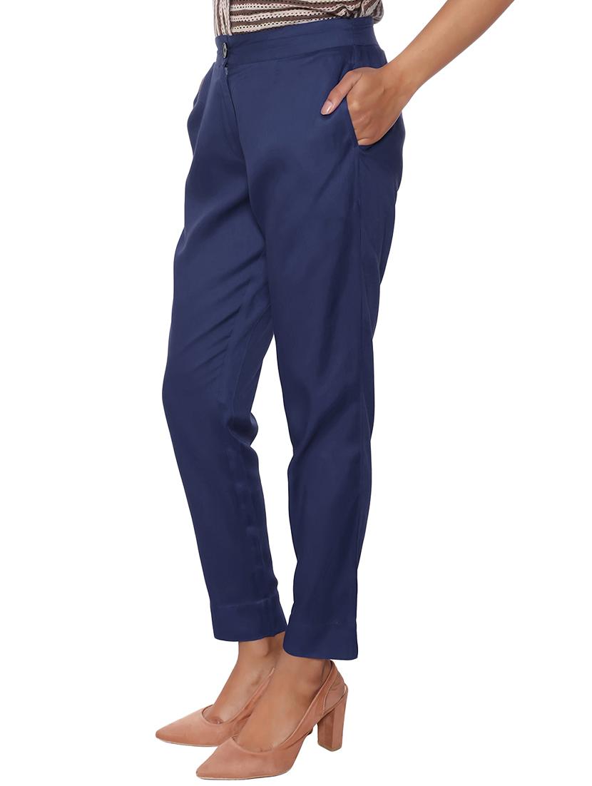 elasticated waist flat front trouser - 15952578 - Zoom Image - 2