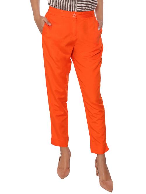 elasticated waist flat front trouser - 15952580 - Standard Image - 1