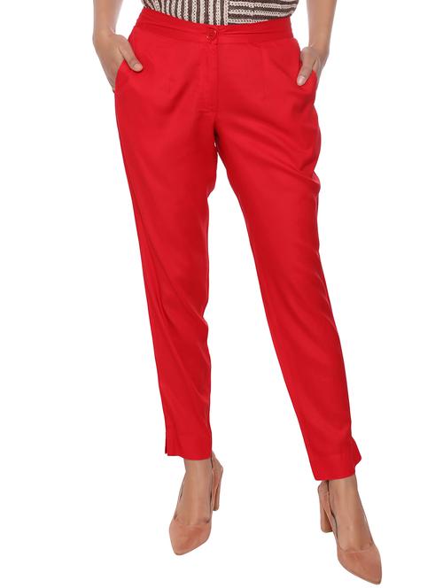 elasticated waist flat front trouser - 15952581 - Standard Image - 1