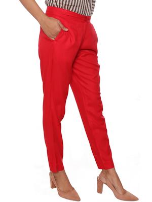elasticated waist flat front trouser - 15952581 - Standard Image - 2