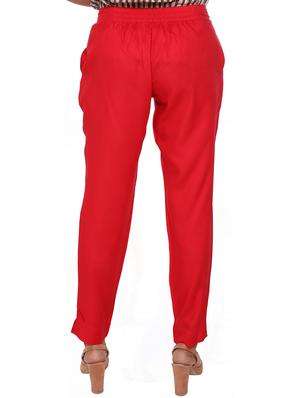 elasticated waist flat front trouser - 15952581 - Standard Image - 3