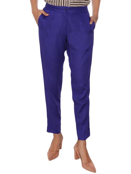 elasticated waist flat front trouser - 15952582 - Standard Image - 1