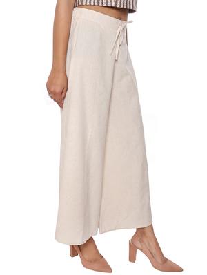 drawstring waist flared palazzo - 15952588 - Standard Image - 2