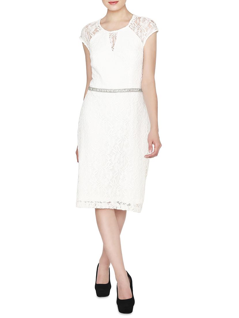 cap sleeved laced sheath dress - 15952884 - Zoom Image - 1