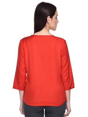 v-neck bow detail top - 15953101 - Standard Image - 3