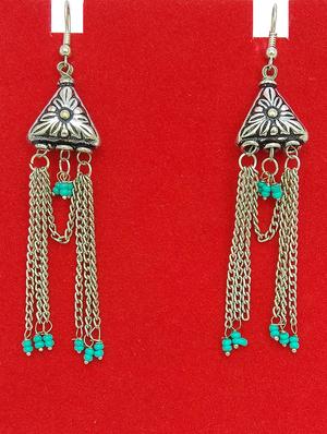 silver brass hoop earring - 15953115 - Standard Image - 2