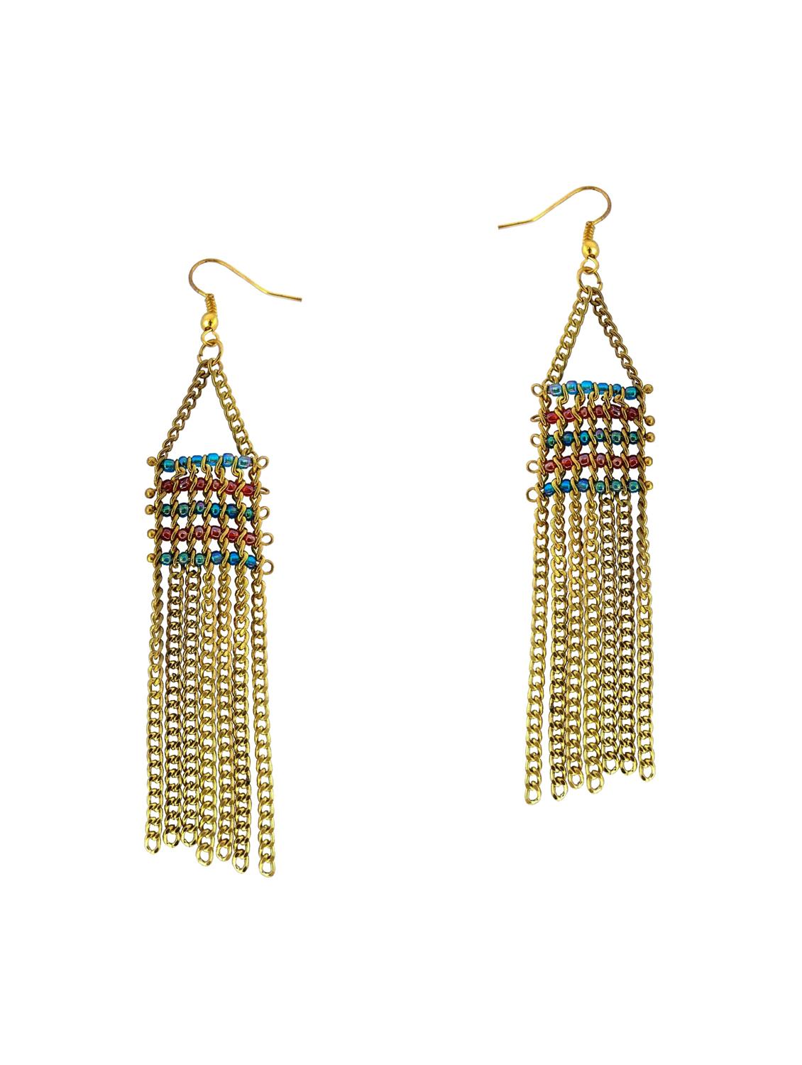 multi colored copper drop earring - 15953116 - Zoom Image - 1