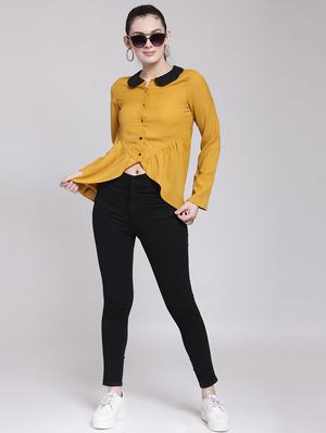 button up high low top - 15953245 - Standard Image - 4