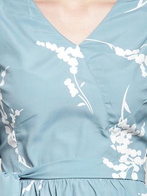 ruched sleeved tie up waist top - 15953249 - Standard Image - 5