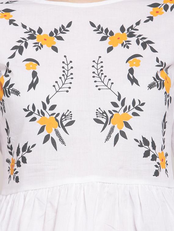 floral gathered waist top - 15953250 - Zoom Image - 5