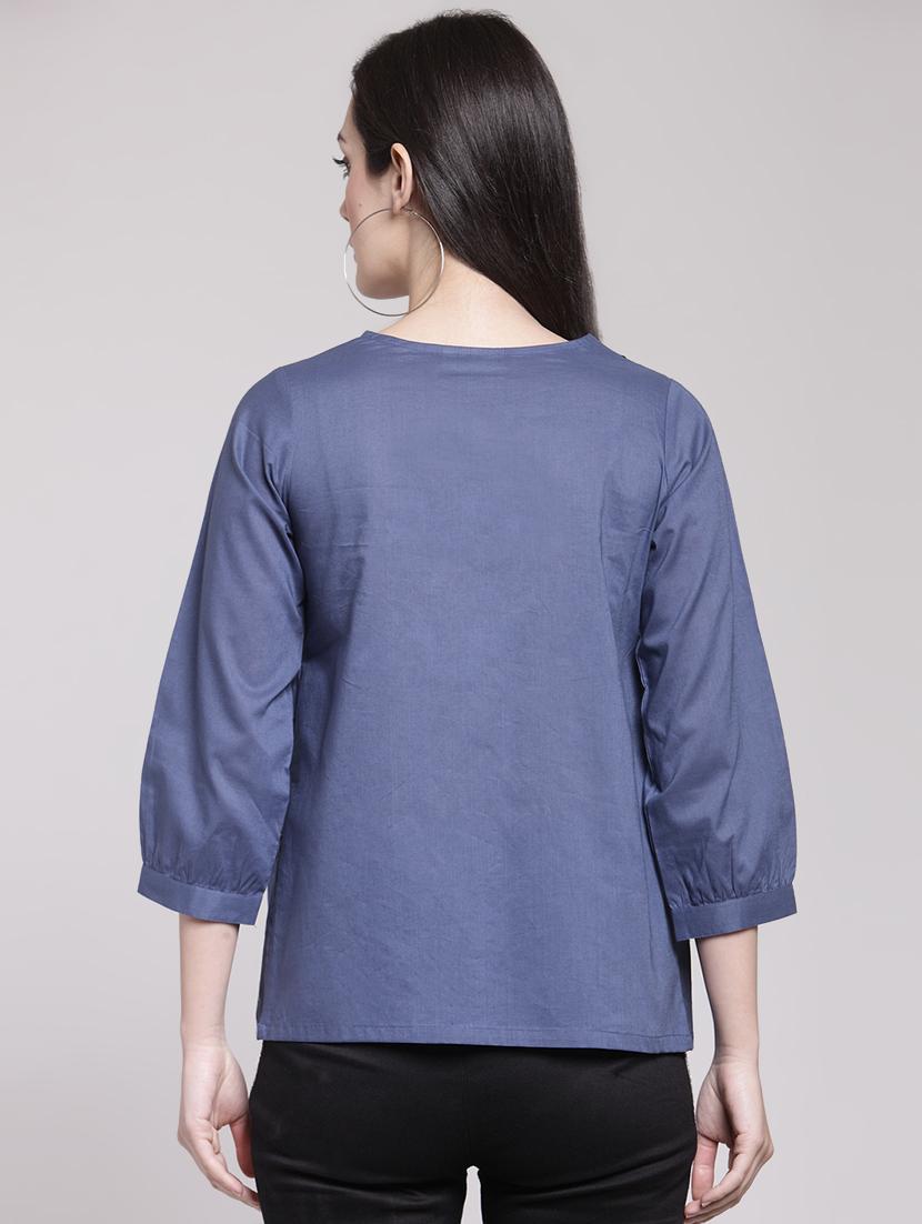 gather detail floral yoke top - 15953258 - Zoom Image - 3