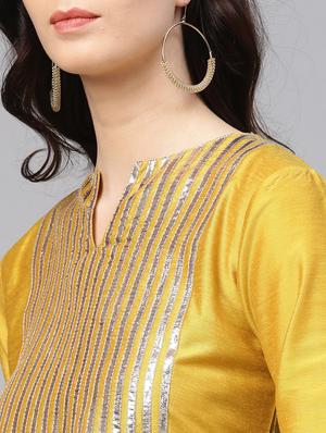 gota patti kurta with tiered sharara set - 15953449 - Standard Image - 4
