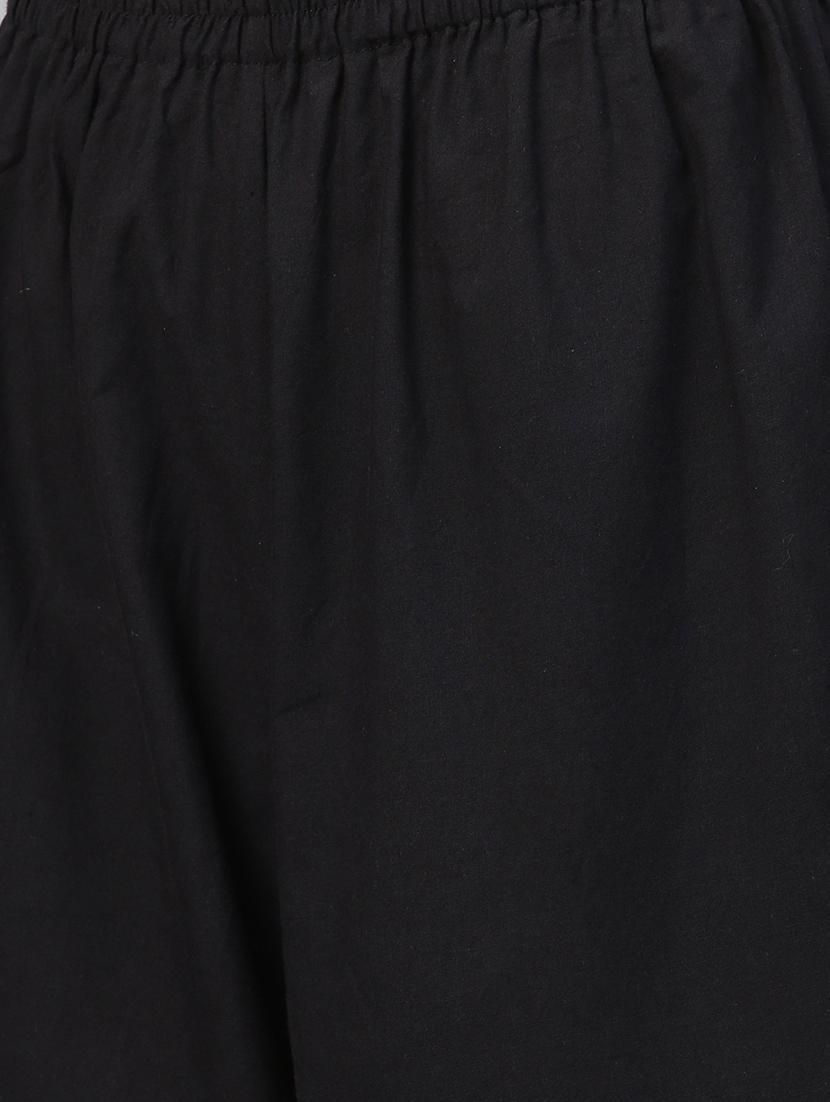 embroidered flared kurta with palazzo set - 15953455 - Zoom Image - 5