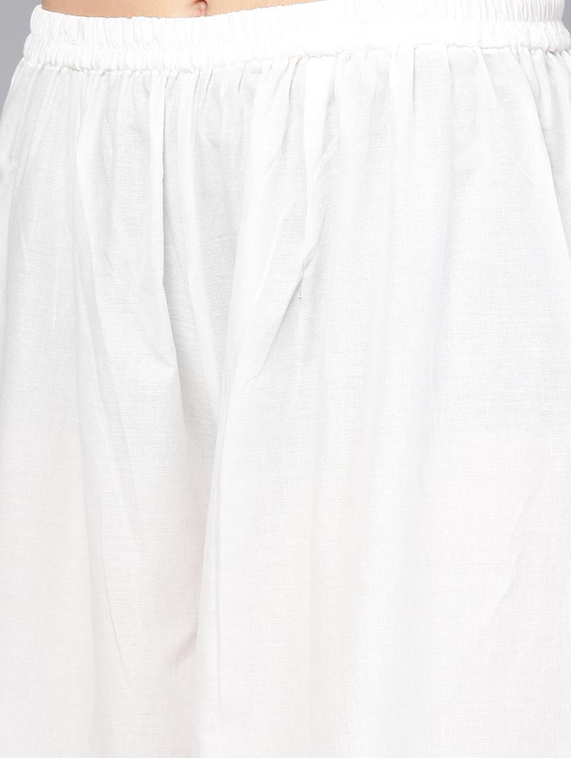 embroidered bell sleeved kurta with palazzo set - 15953458 - Zoom Image - 5
