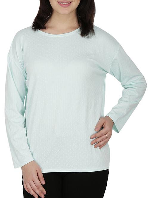 dropped shoulder round neck top - 15953632 - Standard Image - 1