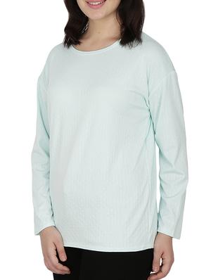 dropped shoulder round neck top - 15953632 - Standard Image - 2