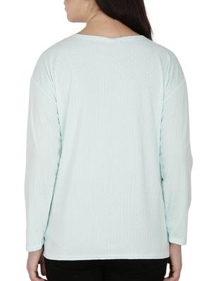 dropped shoulder round neck top - 15953632 - Standard Image - 3