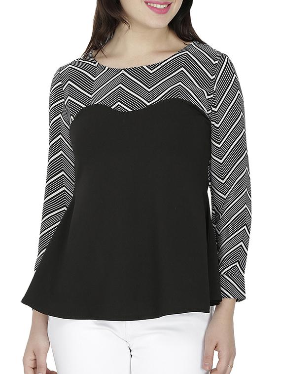 chevron yoke flared top - 15953633 - Zoom Image - 1