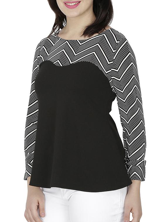 chevron yoke flared top - 15953633 - Zoom Image - 2