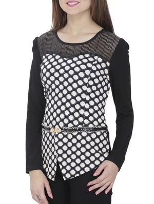 embellished mesh yoke top - 15953638 - Standard Image - 2