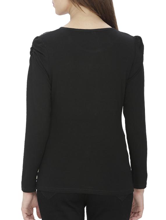 embellished mesh yoke top - 15953638 - Zoom Image - 3