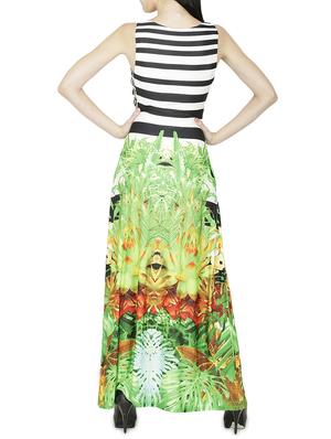 tropical striped maxi dress - 15953650 - Standard Image - 3