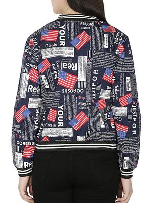 quirky print varsity jacket - 15953949 - Standard Image - 2