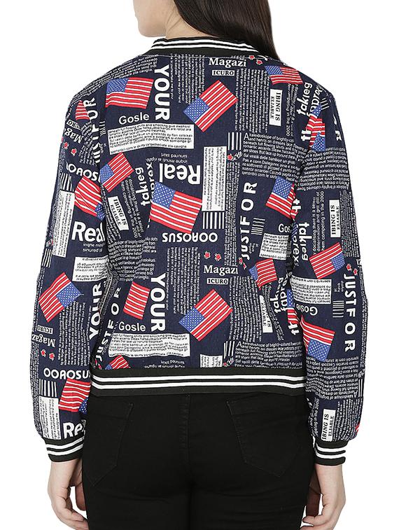 quirky print varsity jacket - 15953949 - Zoom Image - 2