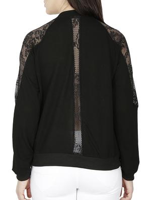 lace detail varsity jacket - 15953955 - Standard Image - 3