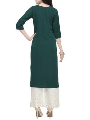 printed straight kurta - 15954079 - Standard Image - 3