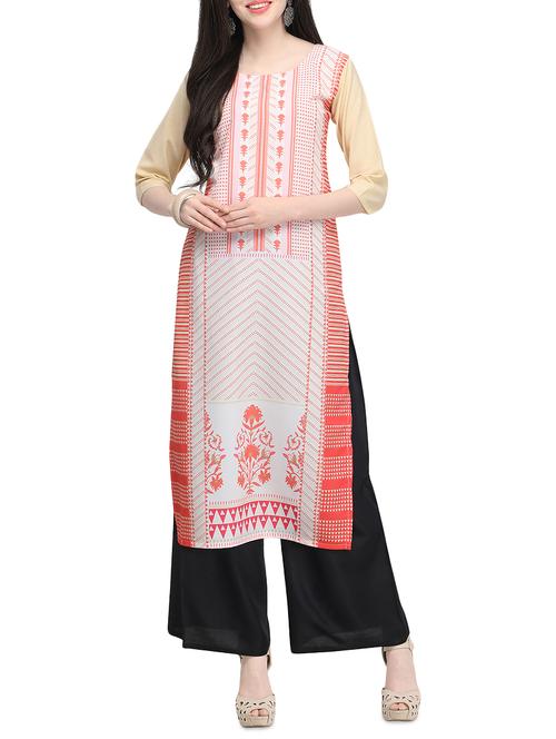 printed straight kurta - 15954085 - Standard Image - 1
