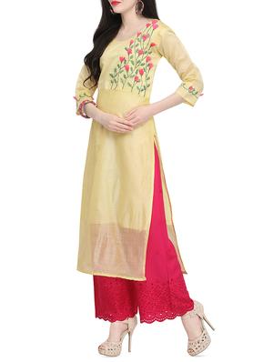 embroidered straight kurta - 15954093 - Standard Image - 2