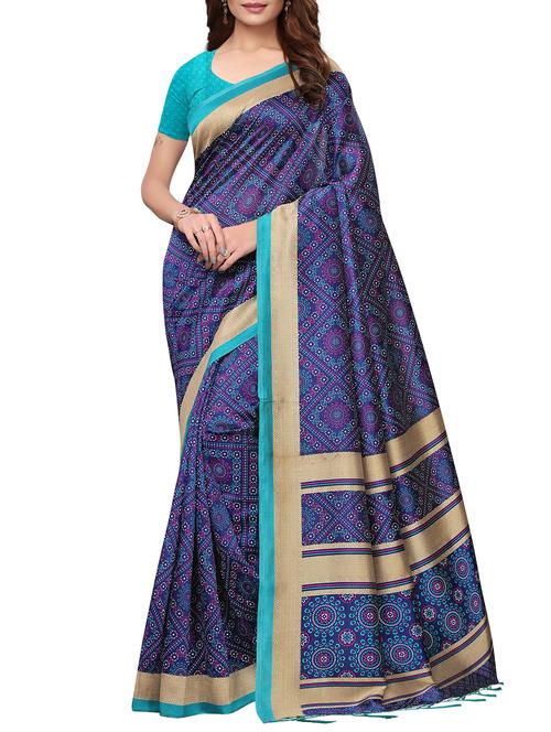 floral printed saree with blouse - 15954310 - Standard Image - 1