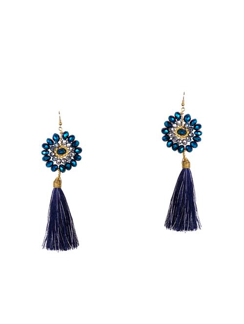 blue gold tone drop earring - 15954420 - Standard Image - 1