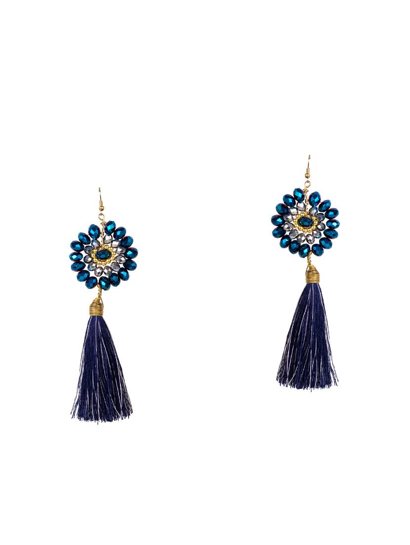 blue gold tone drop earring - 15954420 - Zoom Image - 1