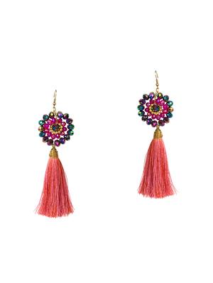 pink gold tone drop earring - 15954421 - Standard Image - 2