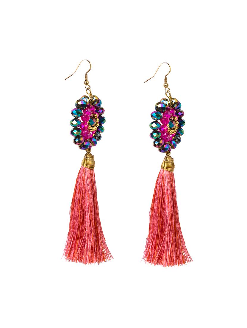 pink gold tone drop earring - 15954421 - Zoom Image - 3