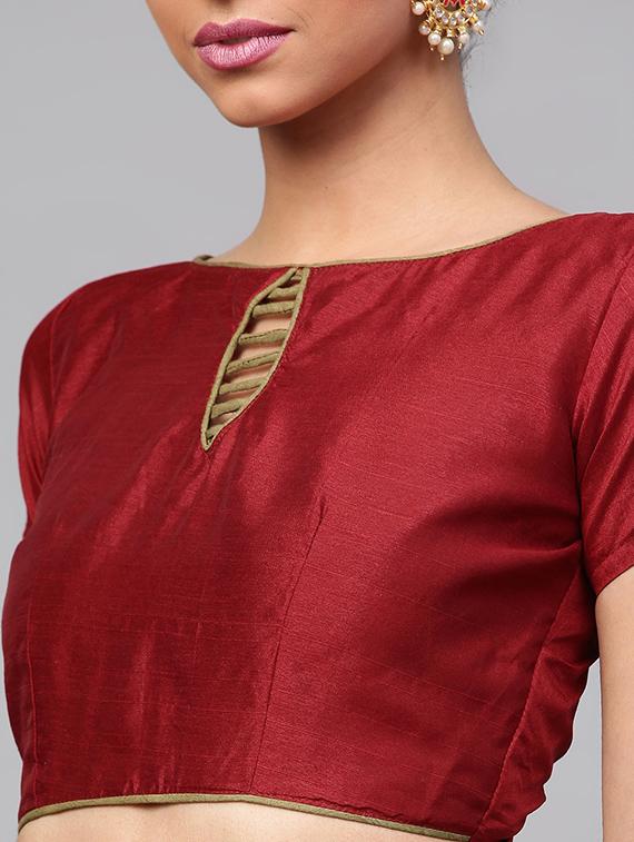 ikat printed saree with blouse - 15954568 - Zoom Image - 3