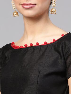 geometric printed saree with blouse - 15954569 - Standard Image - 3