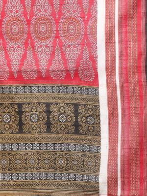 geometric printed saree with blouse - 15954569 - Standard Image - 4