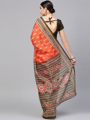 warlia printed saree with blouse - 15954572 - Standard Image - 2