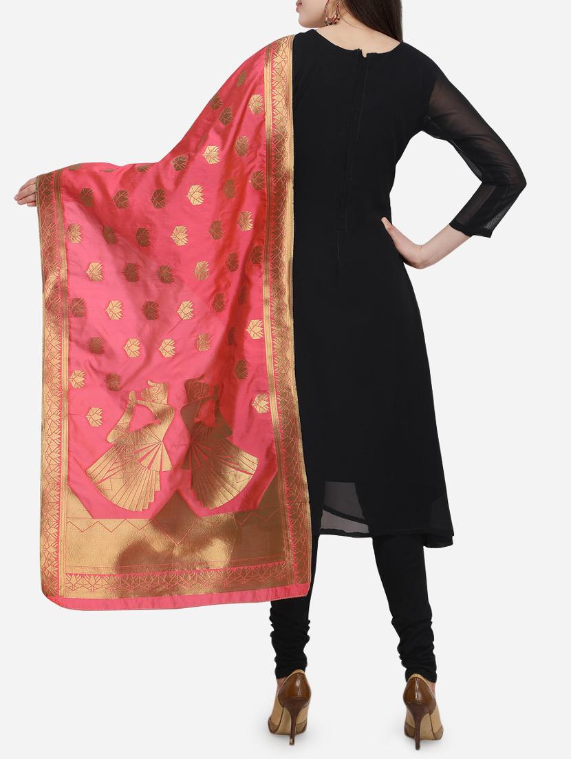 self-design banarasi dupatta - 15954745 - Zoom Image - 2