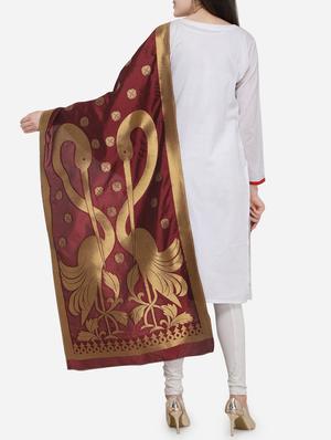 self-design banarasi dupatta - 15954747 - Standard Image - 2