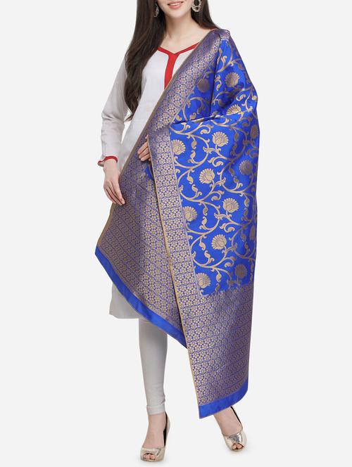 self-design banarasi dupatta - 15954749 - Standard Image - 1