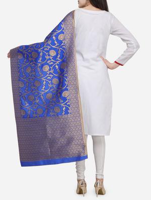 self-design banarasi dupatta - 15954749 - Standard Image - 2