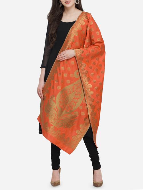 self-design banarasi dupatta - 15954750 - Standard Image - 1