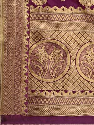 maroon art silk banarasi dupatta - 15954752 - Standard Image - 3