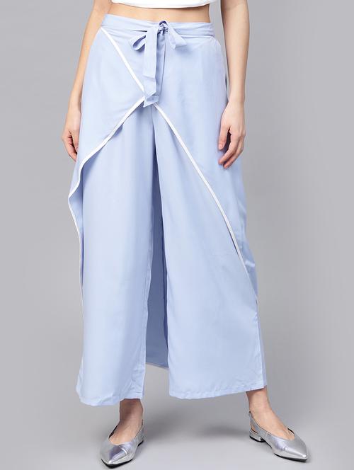 piping detail overlay trouser - 15955063 - Standard Image - 1